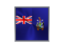 South Georgia and the South Sandwich Islands. Square metal button. Download icon.