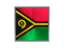 Vanuatu. Square metal button. Download icon.