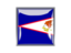 American Samoa. Metal framed square icon. Download icon.