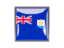 Anguilla. Metal framed square icon. Download icon.