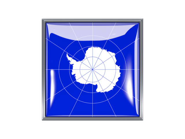 Квадратная иконка с металлической рамкой. Скачать флаг. Антарктида