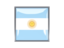 Argentina. Metal framed square icon. Download icon.