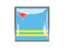 Aruba. Metal framed square icon. Download icon.