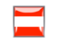 Austria. Metal framed square icon. Download icon.