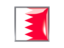 Bahrain. Metal framed square icon. Download icon.