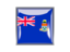 Cayman Islands. Metal framed square icon. Download icon.