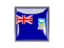 Falkland Islands. Metal framed square icon. Download icon.