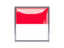 Indonesia. Metal framed square icon. Download icon.