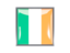 Ireland. Metal framed square icon. Download icon.