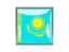 Kazakhstan. Metal framed square icon. Download icon.