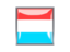 Luxembourg. Metal framed square icon. Download icon.
