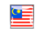 Malaysia. Metal framed square icon. Download icon.