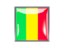 Mali. Metal framed square icon. Download icon.