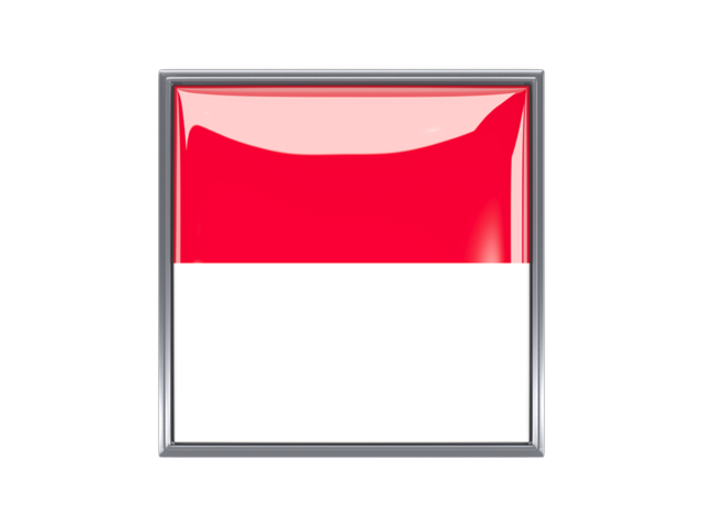 Metal framed square icon. Download flag icon of Monaco at PNG format