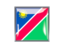 Namibia. Metal framed square icon. Download icon.