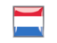 Netherlands. Metal framed square icon. Download icon.