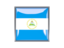 Nicaragua. Metal framed square icon. Download icon.