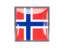 Norway. Metal framed square icon. Download icon.