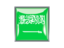 Саудовская Аравия. Квадратная иконка с металлической рамкой. Скачать иллюстрацию.