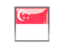 Singapore. Metal framed square icon. Download icon.