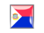 Sint Maarten. Metal framed square icon. Download icon.