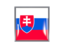 Словакия. Квадратная иконка с металлической рамкой. Скачать иллюстрацию.