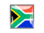 South Africa. Metal framed square icon. Download icon.