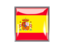 Spain. Metal framed square icon. Download icon.