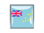 Tuvalu. Metal framed square icon. Download icon.