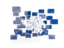 Antarctica. Square mosaic background. Download icon.