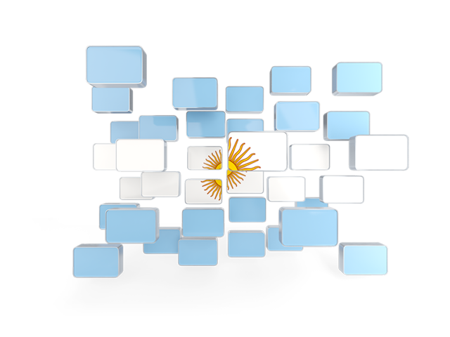 Square mosaic background. Download flag icon of Argentina at PNG format