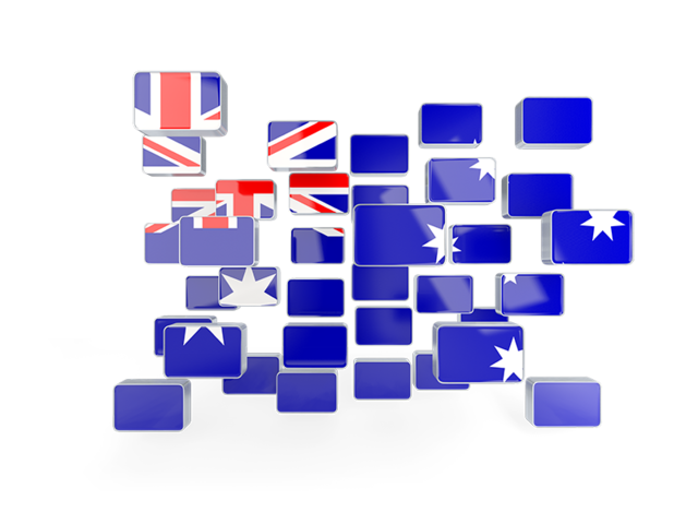 Square mosaic background. Download flag icon of Australia at PNG format