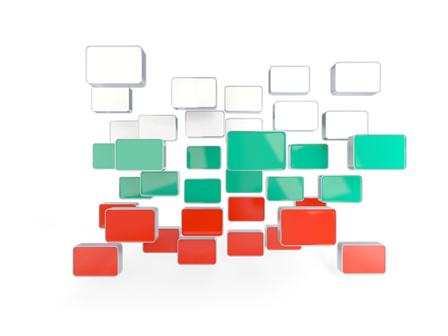 Square mosaic background. Download flag icon of Bulgaria at PNG format