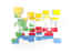 Comoros. Square mosaic background. Download icon.