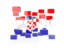 Croatia. Square mosaic background. Download icon.