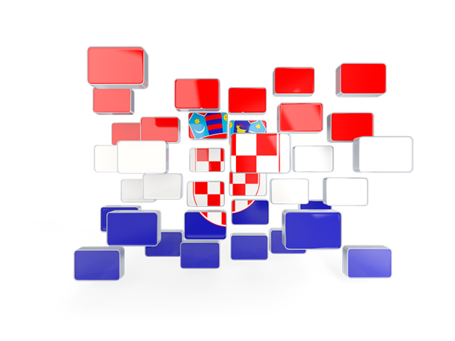 Square mosaic background. Download flag icon of Croatia at PNG format