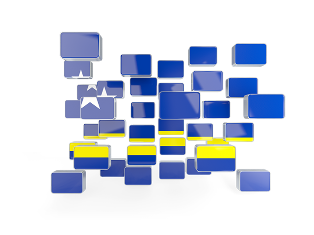 Square mosaic background. Download flag icon of Curacao at PNG format