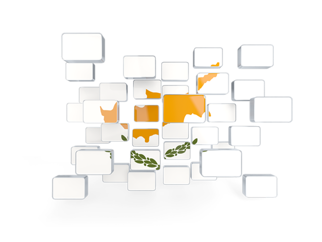 Square mosaic background. Download flag icon of Cyprus at PNG format