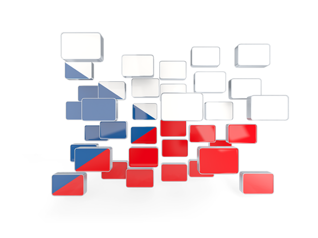 Square mosaic background. Download flag icon of Czech Republic at PNG format