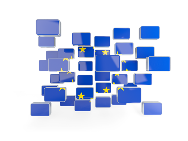 Square mosaic background. Download flag icon of European Union at PNG format