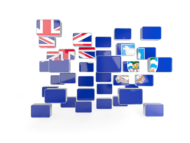 Square mosaic background. Download flag icon of Falkland Islands at PNG format