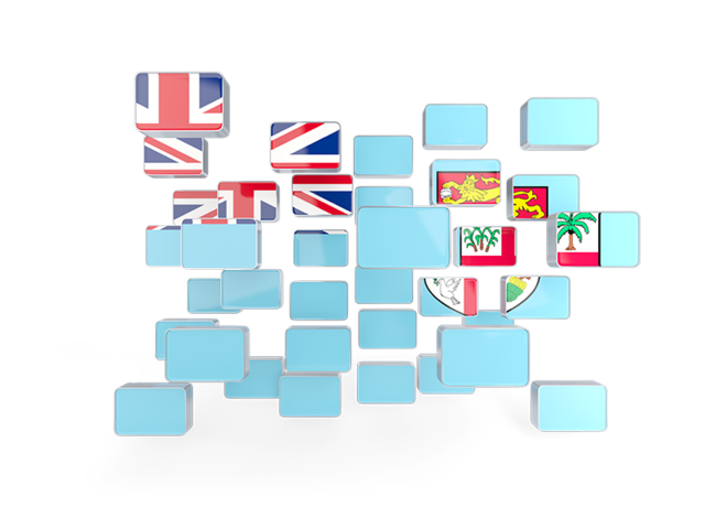 Square mosaic background. Download flag icon of Fiji at PNG format