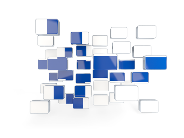 Square mosaic background. Download flag icon of Finland at PNG format