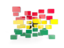 Ghana. Square mosaic background. Download icon.