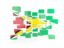 Guyana. Square mosaic background. Download icon.