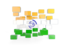 India. Square mosaic background. Download icon.