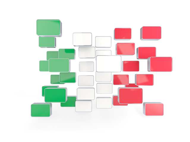Square mosaic background. Download flag icon of Italy at PNG format