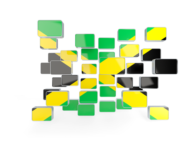 Square mosaic background. Download flag icon of Jamaica at PNG format