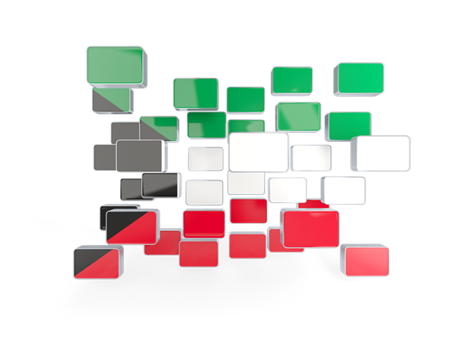Square mosaic background. Download flag icon of Kuwait at PNG format