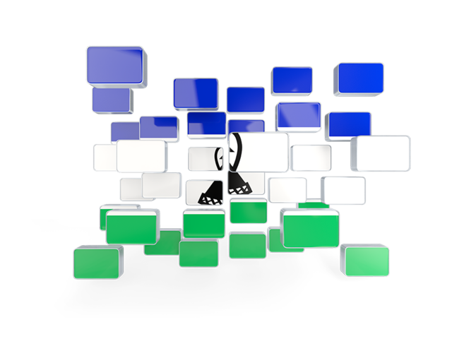 Square mosaic background. Download flag icon of Lesotho at PNG format